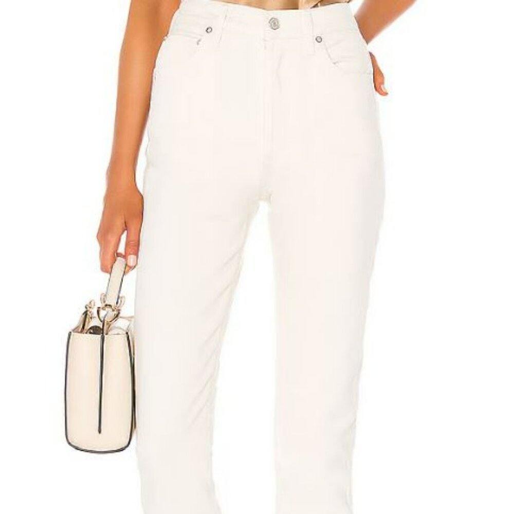 AGOLDE X REVOLVE Remy High Rise Straight in Paper